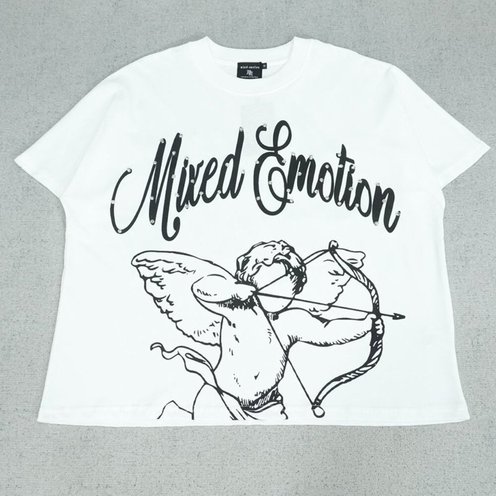 Mixed Emotion White Crewneck Tee